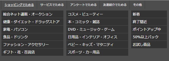 ショッピングでためる　保証